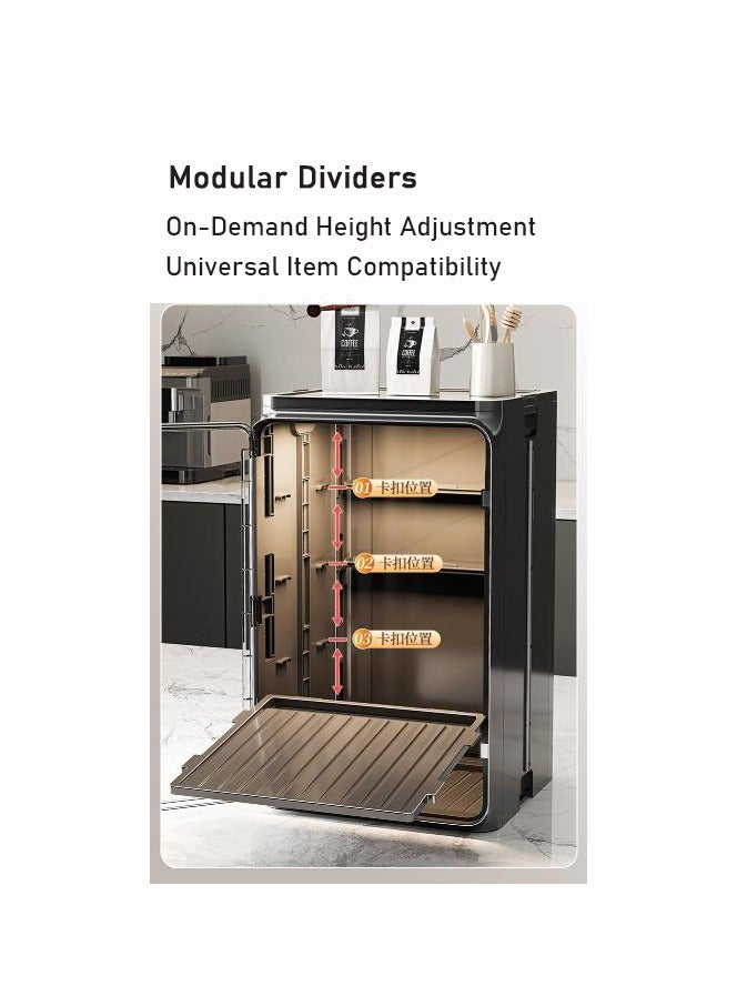4-Tier Premium Makeup Organizer with Door - Luxury Cosmetic Storage for Skincare, Brushes & Jewelry (Space-Saving Design, Dustproof)  - Image 5