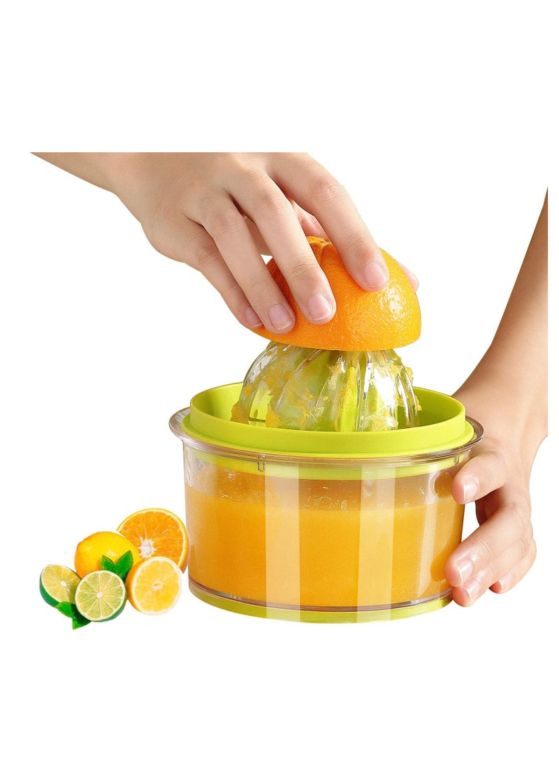 Barakah عصارة البرتقال الحمضية، عصارة ليمون يدوية مع كوب قياس مدمج سعة 16 أونصة، عصارة يدوية متعددة الوظائف مع قواطع بأحجام متعددة وقاعدة غير قابلة للانزلاق، مبشرة زنجبيل وثوم وجبنة - Image 1