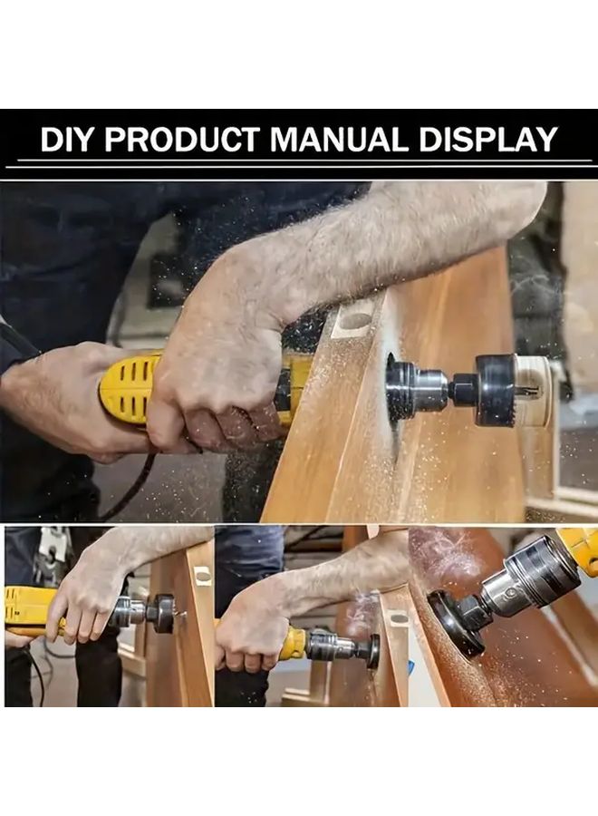 Heavy Duty Steel Hole Saw Set 6Pcs with Mandrel for Wood Plastic PVC Drywall Metal Cordless Drills DIY Construction Renovation - Image 5