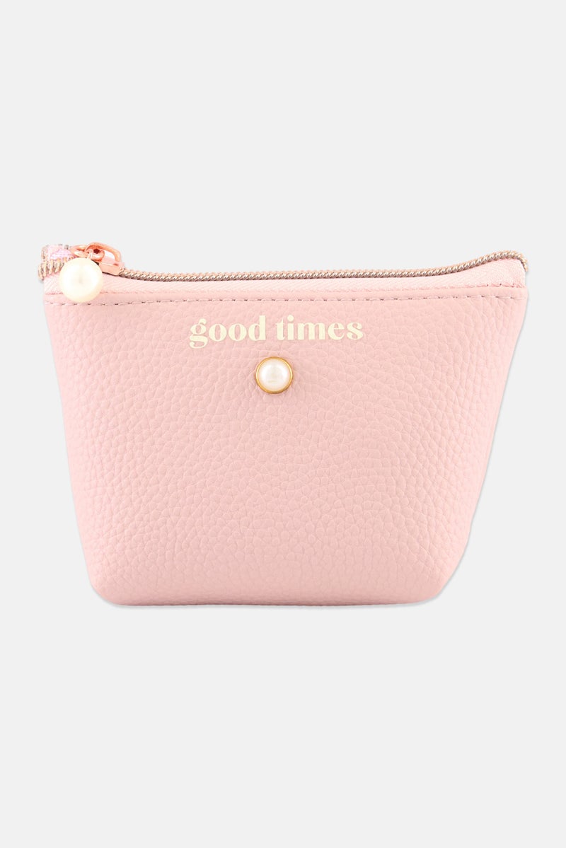 Posh  Pop Kids Girl Brand Logo Coin Pouches 10 H x 14 L x 5 W cm, Pink  - Image 1