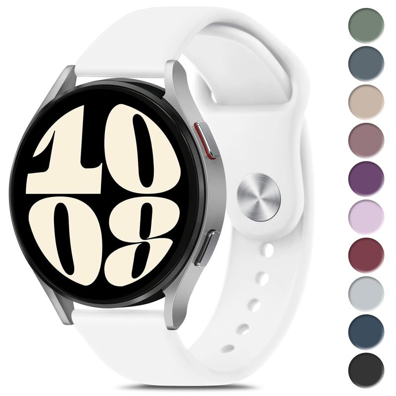 Meliya Bands Compatible with Samsung Galaxy Watch 6 40mm 44mm / Watch 6 Classic Band 43mm 47mm, 20mm Soft Silicone Sport Replacement Strap for Galaxy Watch 6 Band Women Men - Image 1