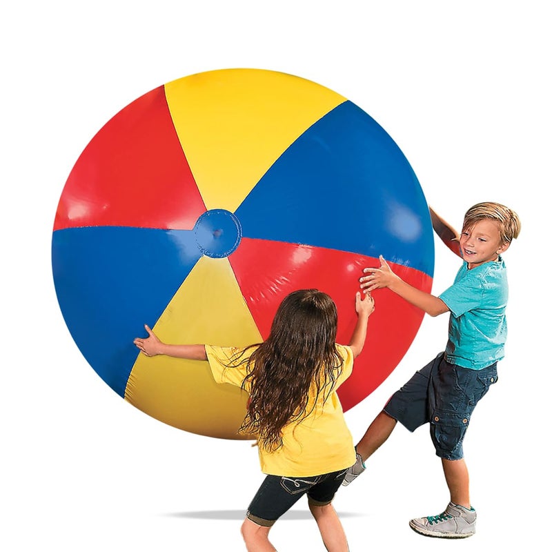Novelty Place Giant Inflatable Beach Ball, Pool Toy for Kids & Adults - Jumbo Size 4.6 Feet (55 Inches) - Image 2