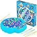 IPIDIPI TOYS Fishing Game for Kids 21 Fish and 4 Poles Hook Fish Toy with Rotating Board and Music Motor Skill Activity for Boys and Girls 3 Party Favors for Kids Blue - Image 3