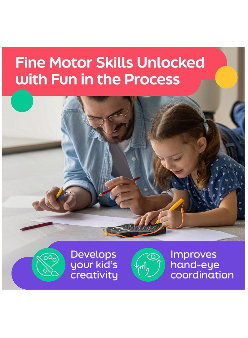 لياوسيسي لوحة الرسم المغناطيسية للأطفال مع قلم قلم وخرز مغناطيسي مغلق بالكامل حسي لطيف شكل بومة المغناطيس لوحة مغناطيسية لعبة الكمبيوتر اللوحي كهدية عيد ميلاد أنشطة السفر على الطريق أساسيات تنمية الدماغ للأطفال الصغار الأولاد والبنات - Image 5