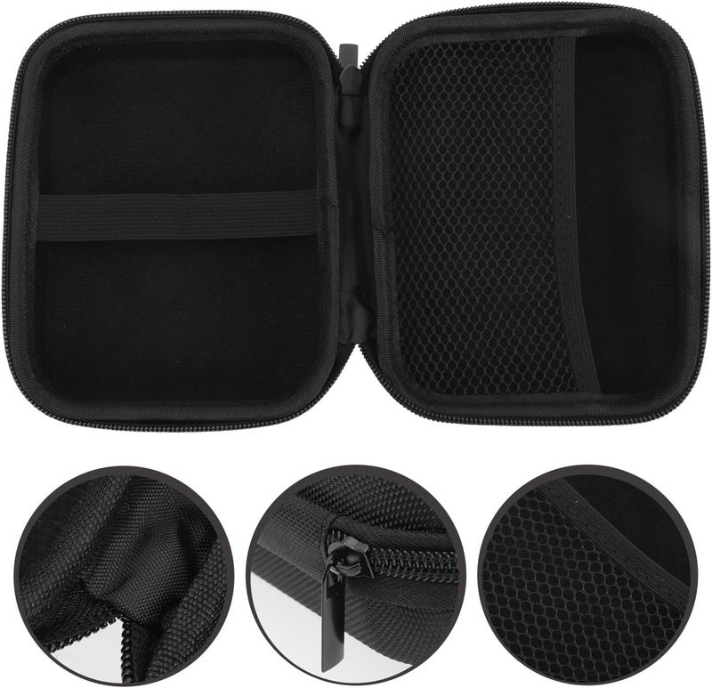 Portable Hard Drive Case Oxford Cloth EVA Electronic Accessories Organizer Bag with Mesh Pockets Compact Power Bank and USB Cable Storage for Travel and Daily Carry - Image 4