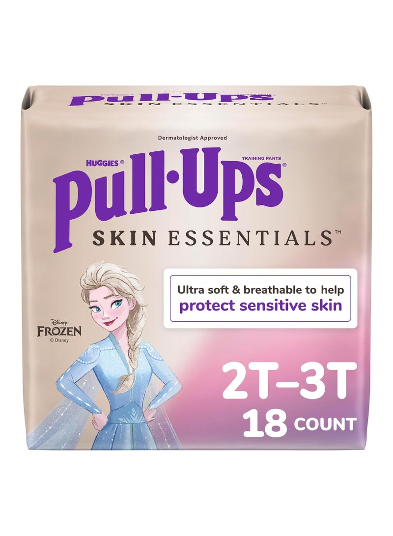 Pull-Ups Girls' Skin Essentials Potty Training Pants, Training Underwear, 2T-3T (16-34 lbs), 18 Ct - Image 1