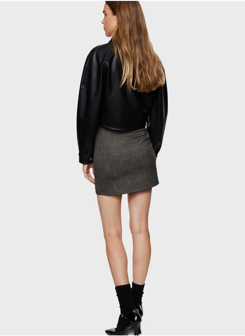 MANGO - High Waist Slit Detail Skirt - Image 1