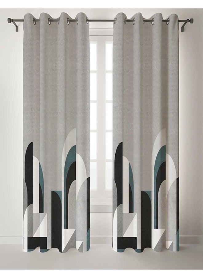 SHATTA Ready-Made Printed Curtain ( Two Pieces Grommet) 275x270x275 