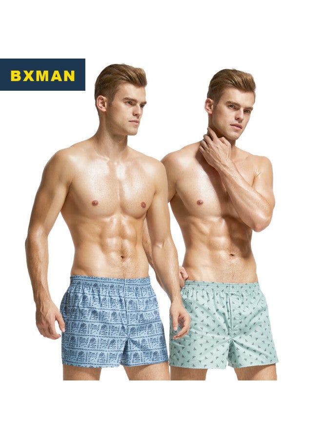 Bxman Loose-fit Men's Underwear Men's Boxer Briefs Pure Cotton Twill Alro Shorts 2-pack 286287 175l - Image 1