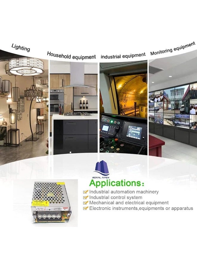 Royal Apex Multipurpose Ac To Dc Switching Power Supply Driver Led Driver Transformers/Camera Power Supply/Led Strip Switch Driver 24V 5A - Image 5