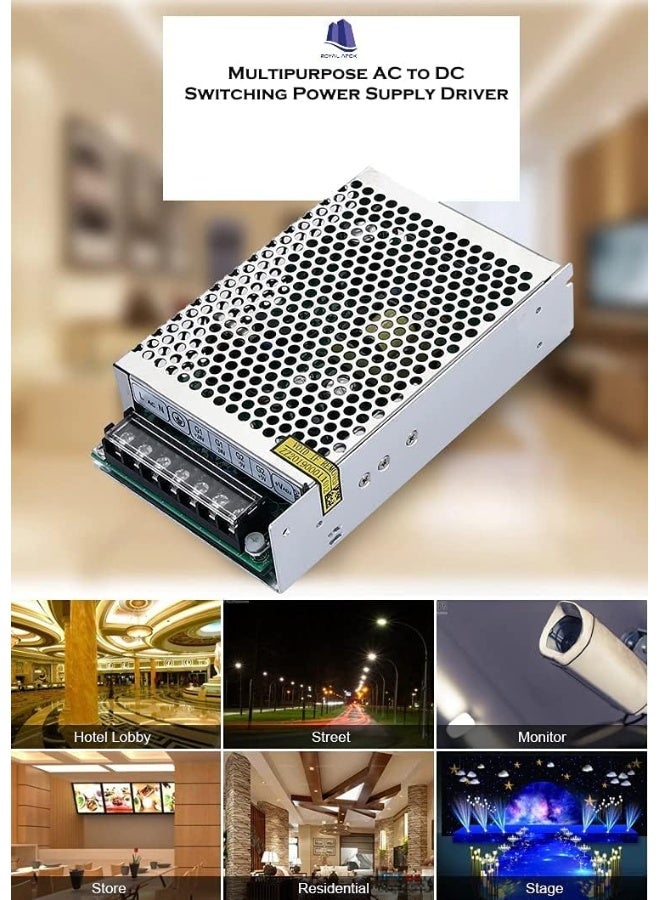 Royal Apex Multipurpose Ac To Dc Switching Power Supply Driver Led Driver Transformers/Camera Power Supply/Led Strip Switch Driver 24V 5A - Image 2