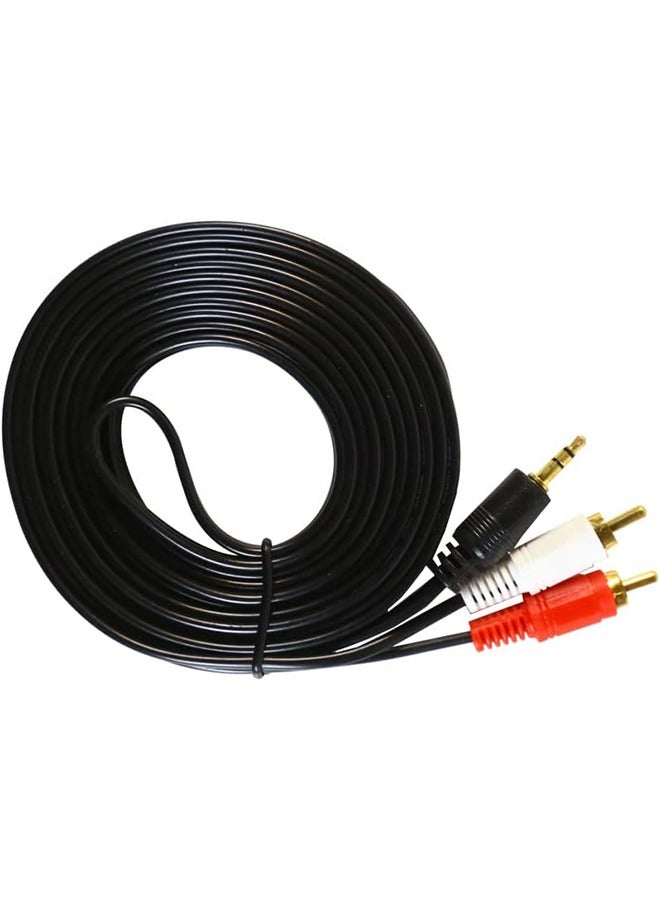 Taimi Pack of 2 Cable 10m Stereo to RCA Male AudioBlack/Red/White  - Image 2