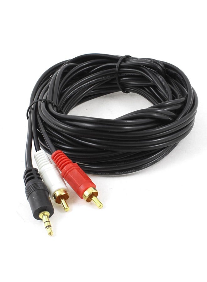 Taimi Pack of 2 Cable 10m Stereo to RCA Male AudioBlack/Red/White  - Image 3