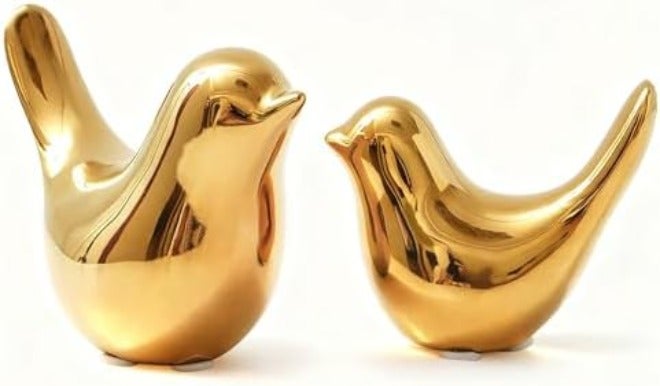 Notakia Small Animal Statues Home Decor Modern Style Birds Decorative Ornaments for Living Room, Bedroom, Office Desktop, Cabinets (Black  2Pcs) - Image 3