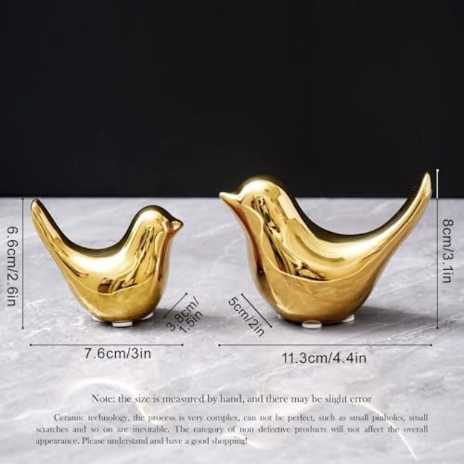 Notakia Small Animal Statues Home Decor Modern Style Birds Decorative Ornaments for Living Room, Bedroom, Office Desktop, Cabinets (Black  2Pcs) - Image 4