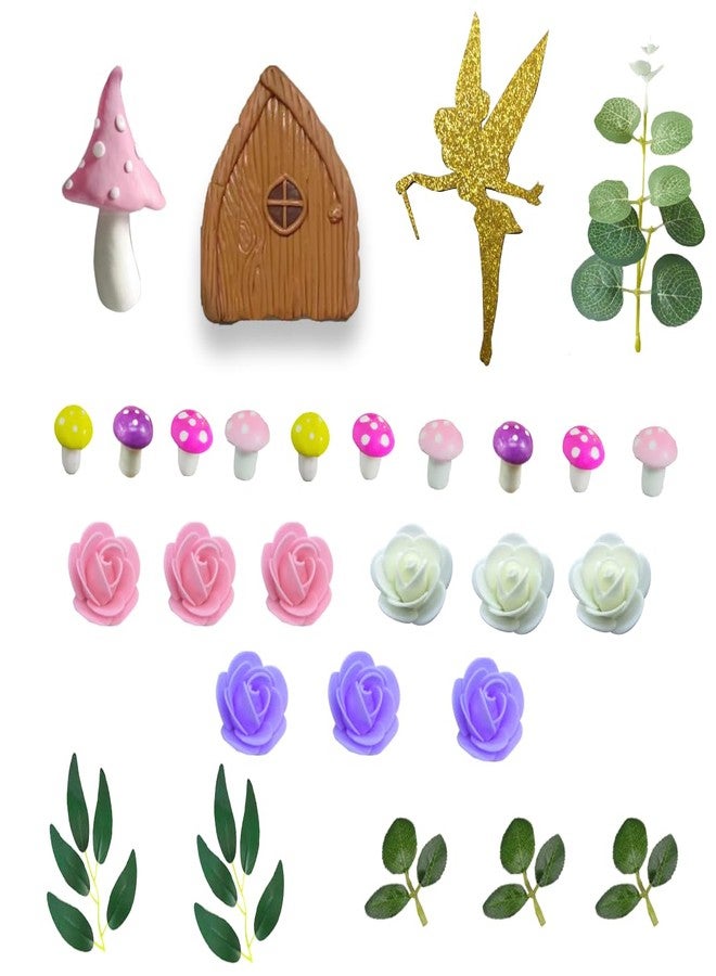 GmakCeder Fairy Cake Toppers Fairy Garden Topper for Birthday Baby Shower - Image 2
