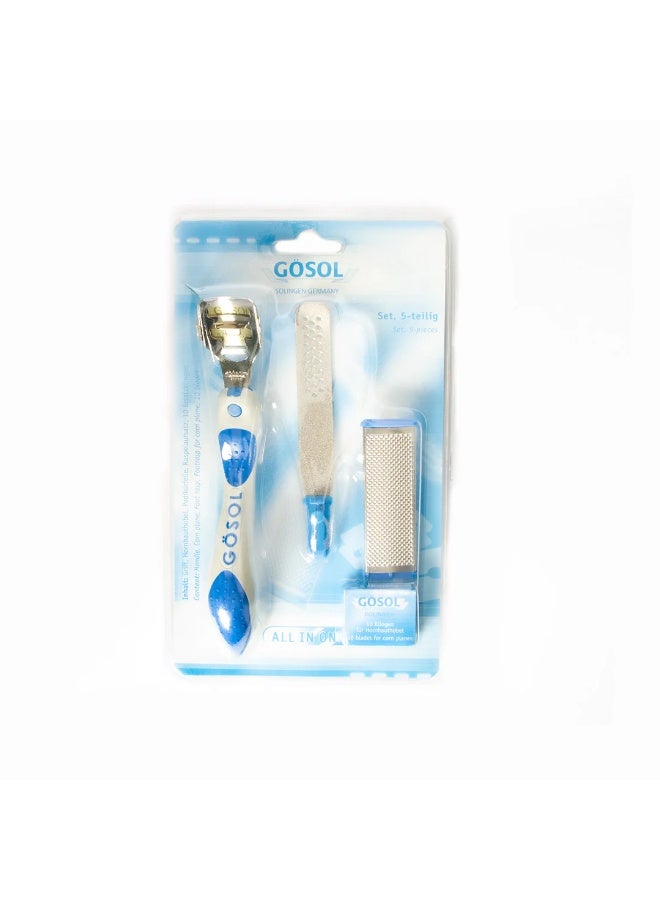Gosol Foot Care Pedicure Kit - 3-in-1 Set for Smooth Feet