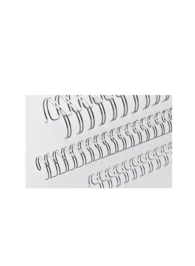 RENZ 100-Pieces Binding Wire A4 3:1 11mm 7/16" Silver - Image 1