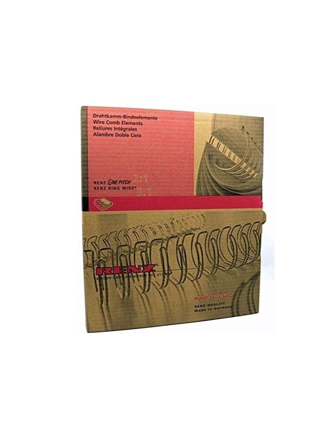 RENZ 100-Pieces Binding Wire A4 3:1 11mm 7/16" Silver - Image 2