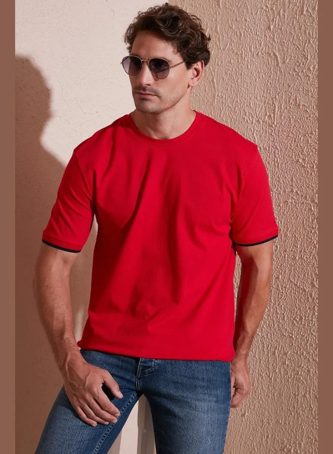 Buratti  Buratti Stretch Cotton Regular Fit Crew Neck T Shirt Men's T SHIRT 5902981 for Men | Best Price UAE