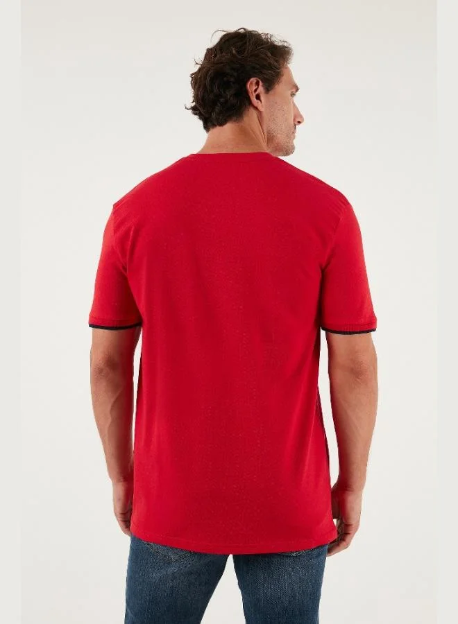 Buratti  Buratti Stretch Cotton Regular Fit Crew Neck T Shirt Men's T SHIRT 5902981 for Men | Best Price UAE