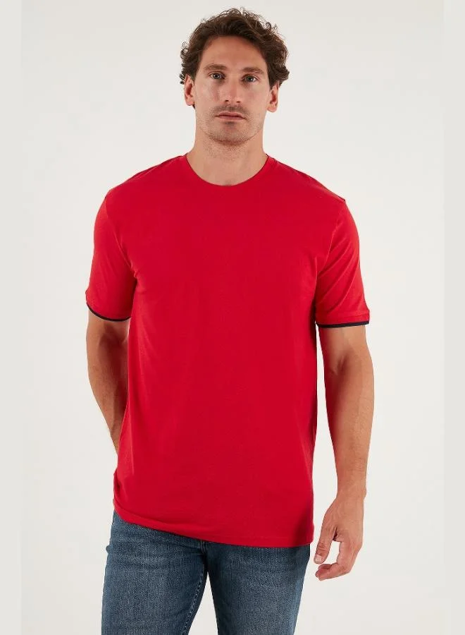 Buratti  Buratti Stretch Cotton Regular Fit Crew Neck T Shirt Men's T SHIRT 5902981 for Men | Best Price UAE