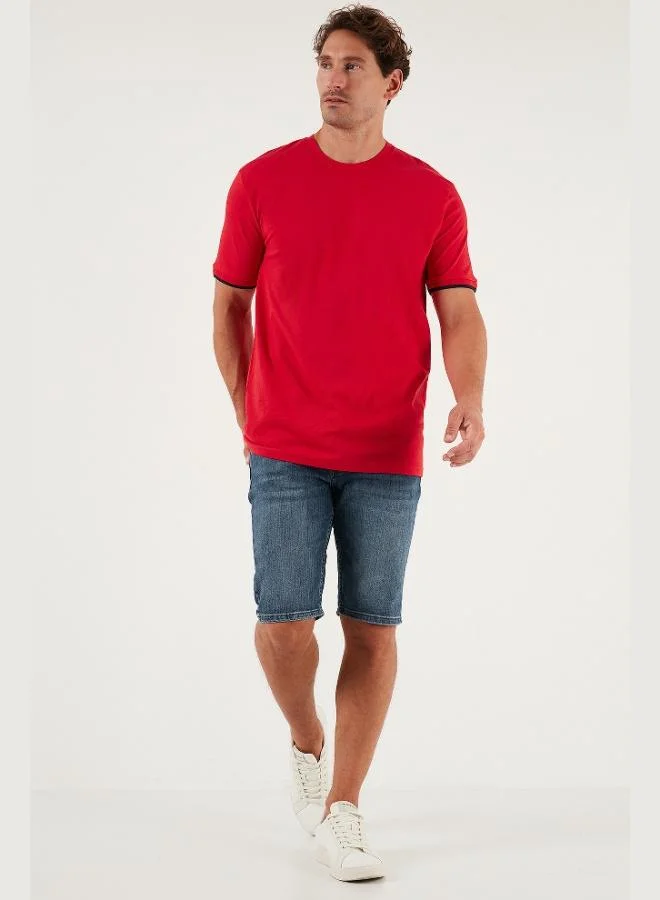 Buratti  Buratti Stretch Cotton Regular Fit Crew Neck T Shirt Men's T SHIRT 5902981 for Men | Best Price UAE