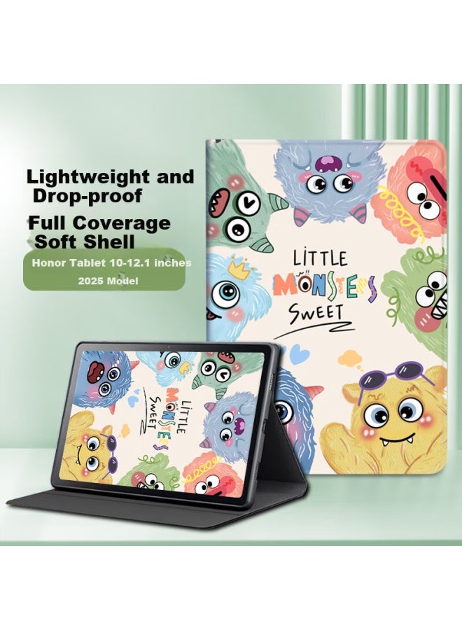 Shihan Compatible With Honor Tablet 10 Protective Case, 12.1-inch 2025 New Honor Tablet Computer Protective Cover, Creative Painted Cartoon Cute Slim Full Protection Anti-drop Tablet Sleeve