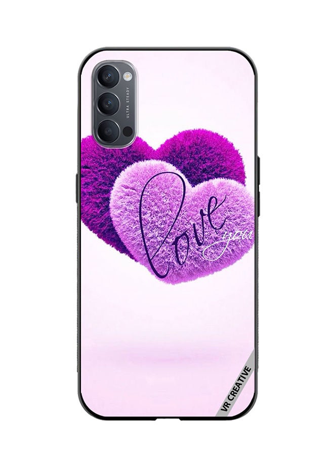 VR CREATIVE Protective Case Cover For Oppo Reno4 Pro 5G Love you Heart Design Multicolour - Image 1