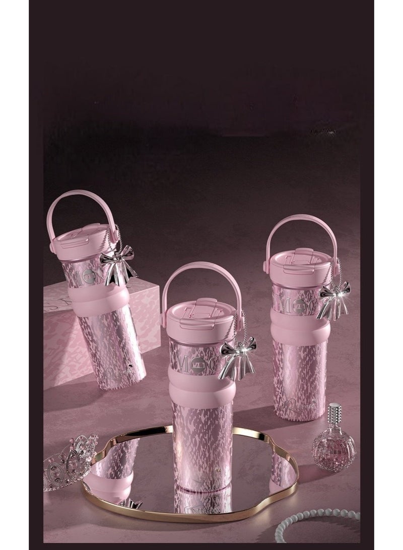 Queen 710ml Large Capacity 316 Stainless Steel Insulated Tumbler | 2-Way Drinking (Straw + Direct Sip) | Luxury Pink Gift Box | Reusable Water Bottle for Women, Keep Hot Cold - Image 5