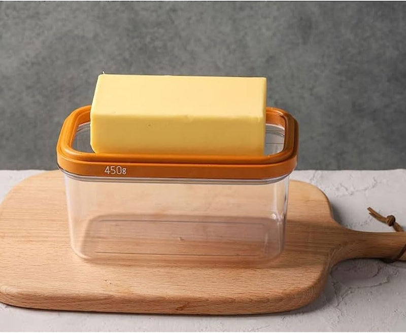 Divik Butter Container Butter Box Butter Case for Countertop or Fridge Plastic Rectangle Butter Keeper with Cutter Easy Cutting and Storage with Lid (1Pcs) - Image 5