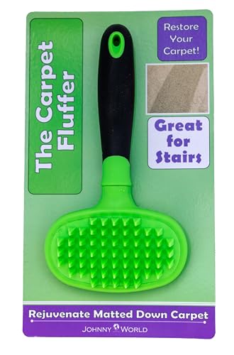 Johnny World The Carpet Fluffer by Johnny World Products – Revitalize Matted Carpets and Rugs Instantly – Handheld, Easy-to-Use Tool for High-Traffic Areas, Stairs, and Pet Hair Removal - Image 1