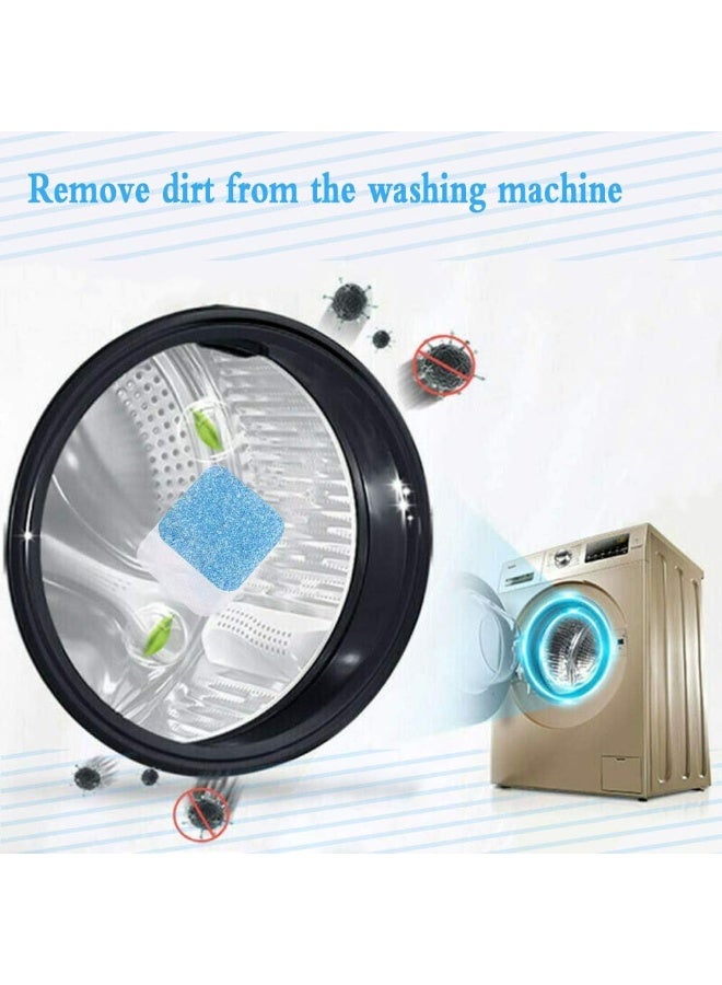 أقراص فوارة لتنظيف الغسالات، منظف صلب للغسالات، مزيل للبقع مع تطهير ثلاثي للحمام والمطبخ (12 قطعة) - Image 3