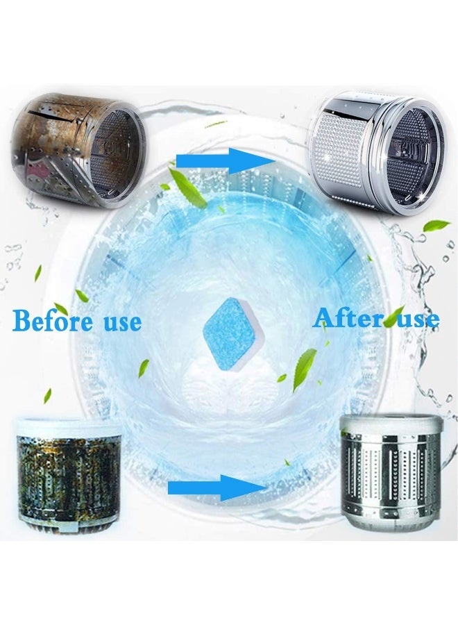 أقراص فوارة لتنظيف الغسالات، منظف صلب للغسالات، مزيل للبقع مع تطهير ثلاثي للحمام والمطبخ (12 قطعة) - Image 5