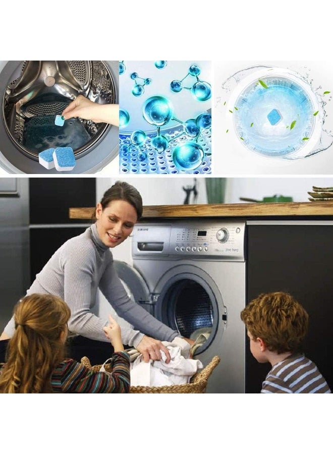 أقراص فوارة لتنظيف الغسالات، منظف صلب للغسالات، مزيل للبقع مع تطهير ثلاثي للحمام والمطبخ (12 قطعة) - Image 4