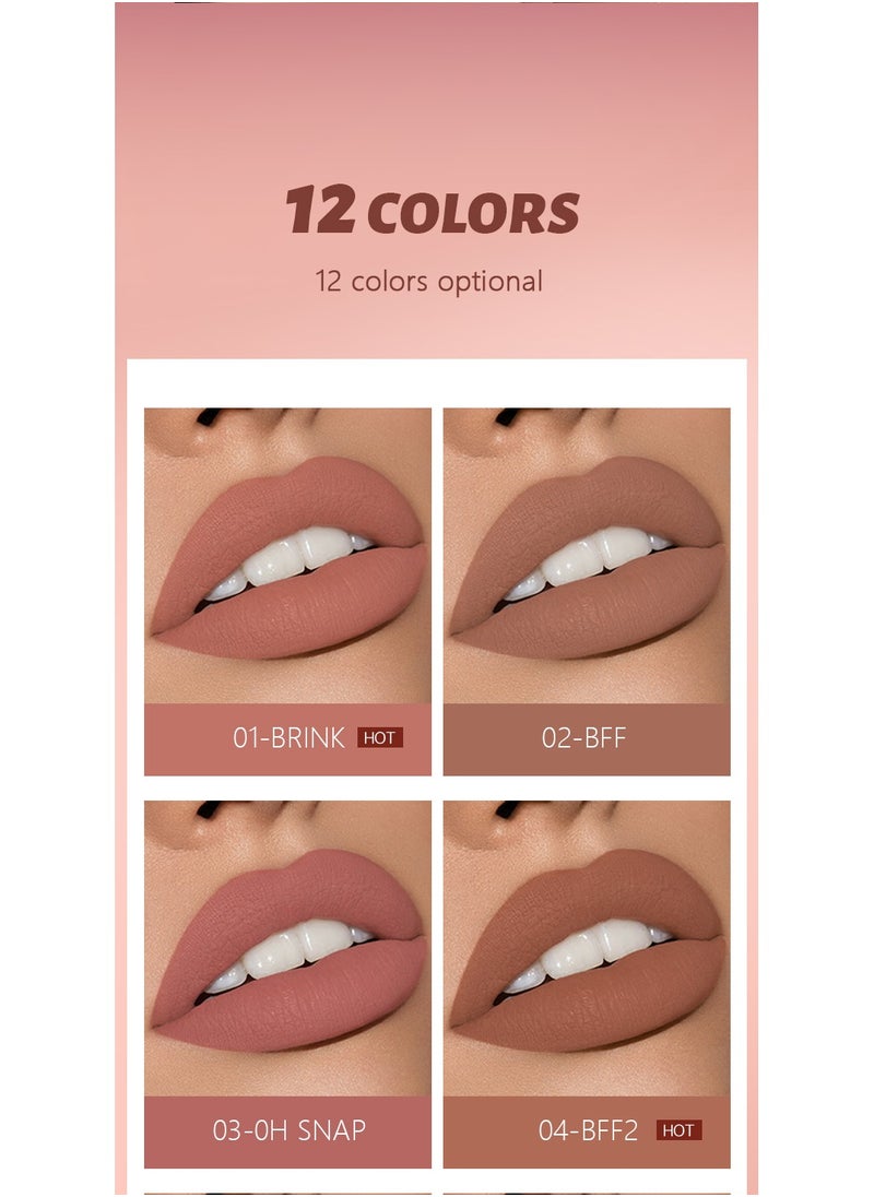pudaier Pudaier Water Mist Liquid Lipstick: Rich Pigmentation & Hydrating Matte Finish Waterproof, Smudge-Proof, Long-Lasting Comfort – Shade 05#  - Image 5