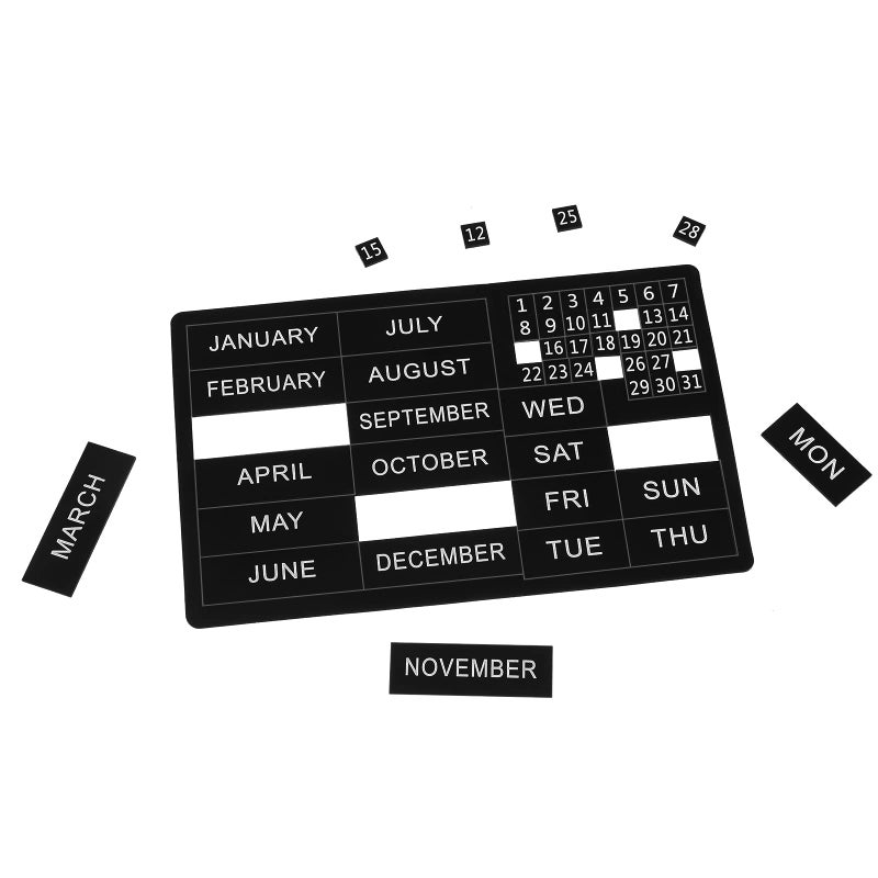 Weewooday 50 Pcs Calendar Magnet Numbers for Whiteboard and Refrigerator, Magnetic Days of The Week and Months Magnetic Calendar Dates Indicators for Office (10.4 x 6.7 Inch) - Image 4
