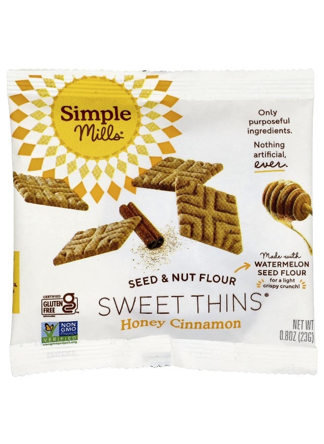 Simple Mills Simple Mills, Seed & Nut Flour, Sweet Thins®, Honey Cinnamon, 8 Packs, 0.8 oz (23 g) Each  - Image 3