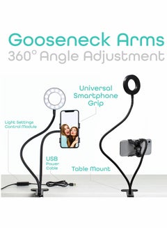KASTWAVE Selfie Ring Light with 24” Gooseneck Stand & Cell Phone Holder  - Image 3