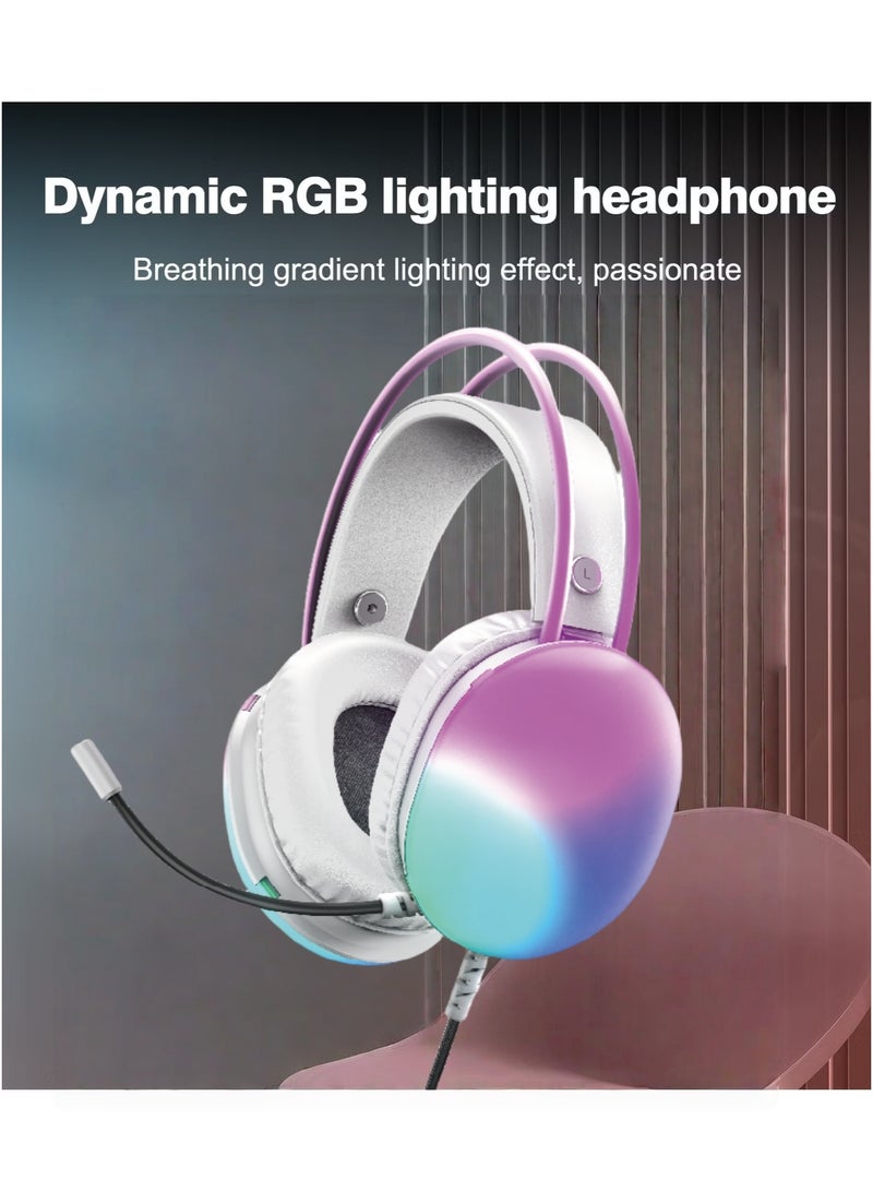 Rock Pow Wired Over Ear Gaming Headphone with Mic and LED Light for PS4 PS5 XOne XSeries NSwitch PC Headset for Computer Black - Image 2