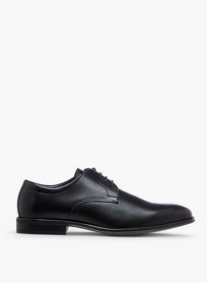 DUCHINI Men's Textured Lace-Up Derby Shoes - Image 3