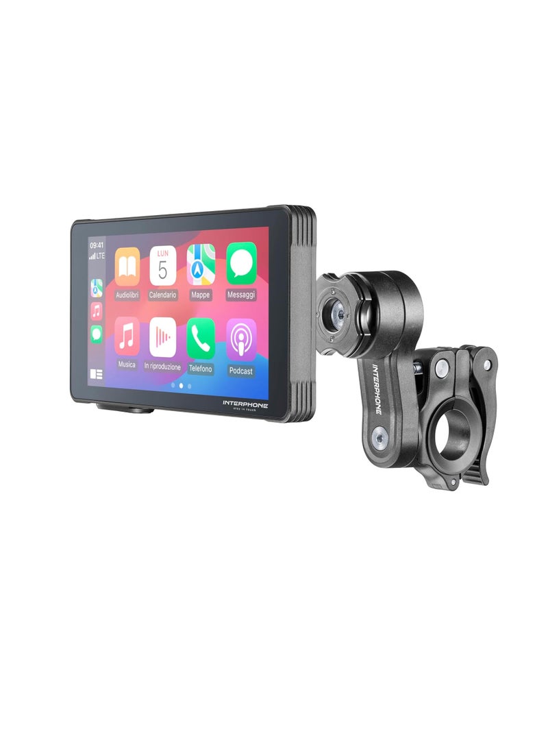 INTERPHONE - Interphone QUIKLOX - CARPLAY Motorcycle Display - Android with Handlebar Mount, Can be used with Quiklox Car and Motorcycle Mounts - Image 1