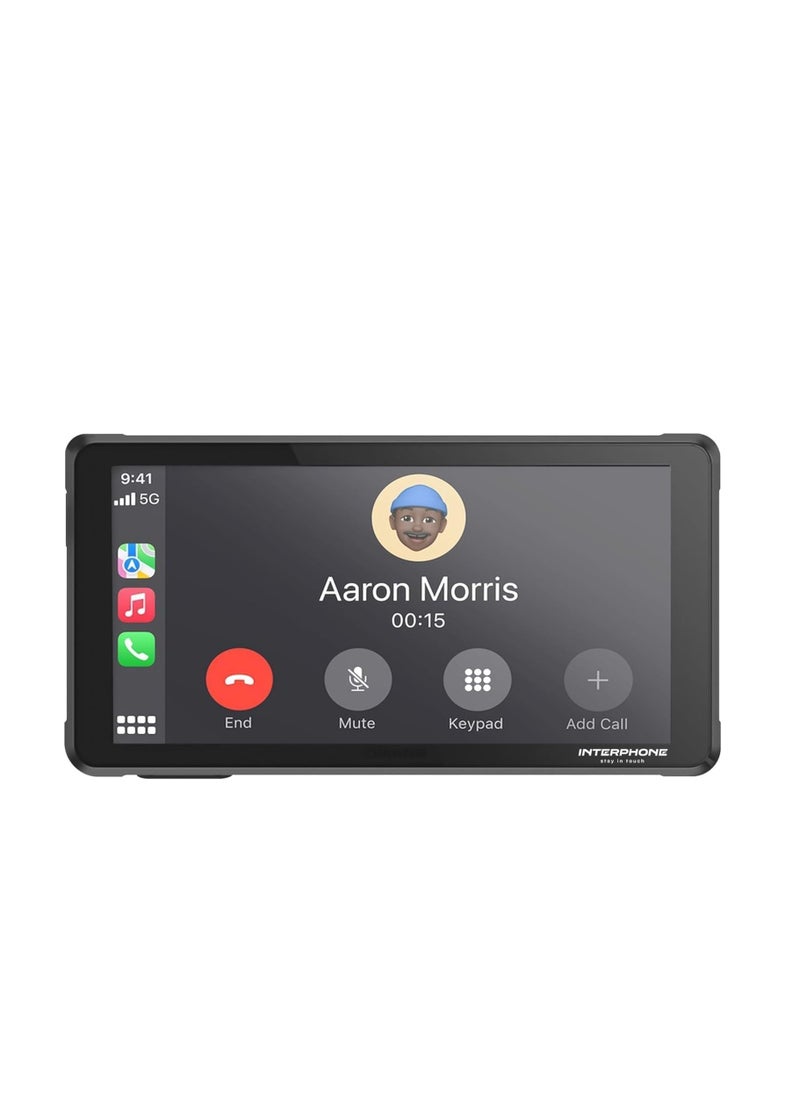 INTERPHONE - Interphone QUIKLOX - CARPLAY Motorcycle Display - Android with Handlebar Mount, Can be used with Quiklox Car and Motorcycle Mounts - Image 1