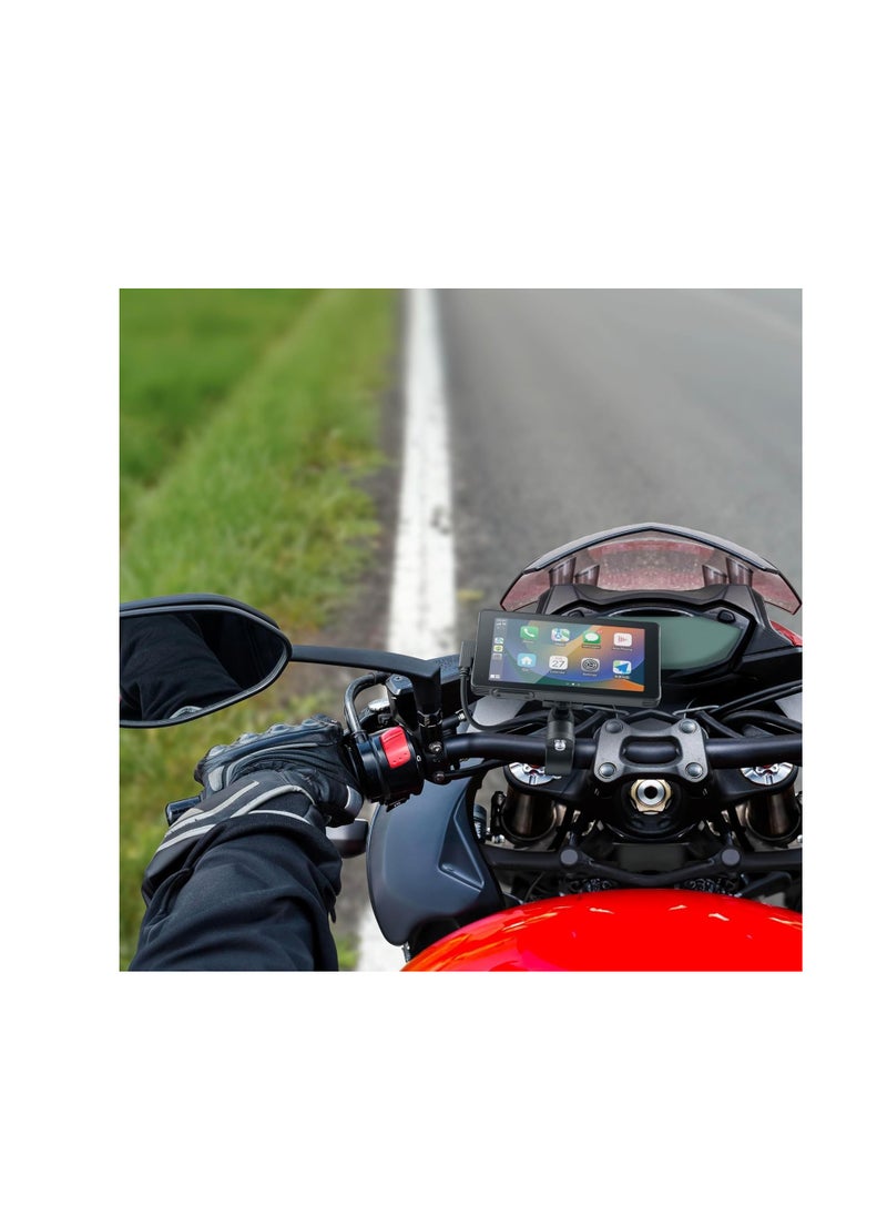INTERPHONE - Interphone QUIKLOX - CARPLAY Motorcycle Display - Android with Handlebar Mount, Can be used with Quiklox Car and Motorcycle Mounts - Image 1