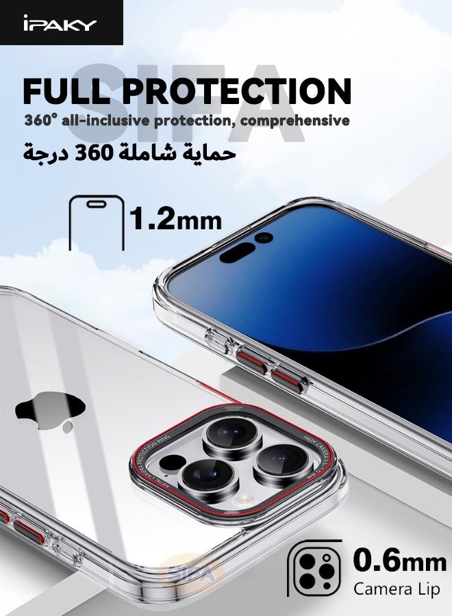 إيباكي حافظة iPhone 16 Pro Max مع حلقة واقية للعدسة المعدنية، [مضادة للسقوط] [مضادة للانفجار] [بصمة أصابع غير لاصقة] حافظة مع أزرار معدنية لهاتف Apple iPhone 16 Pro Max 2024، شفافة - Image 5