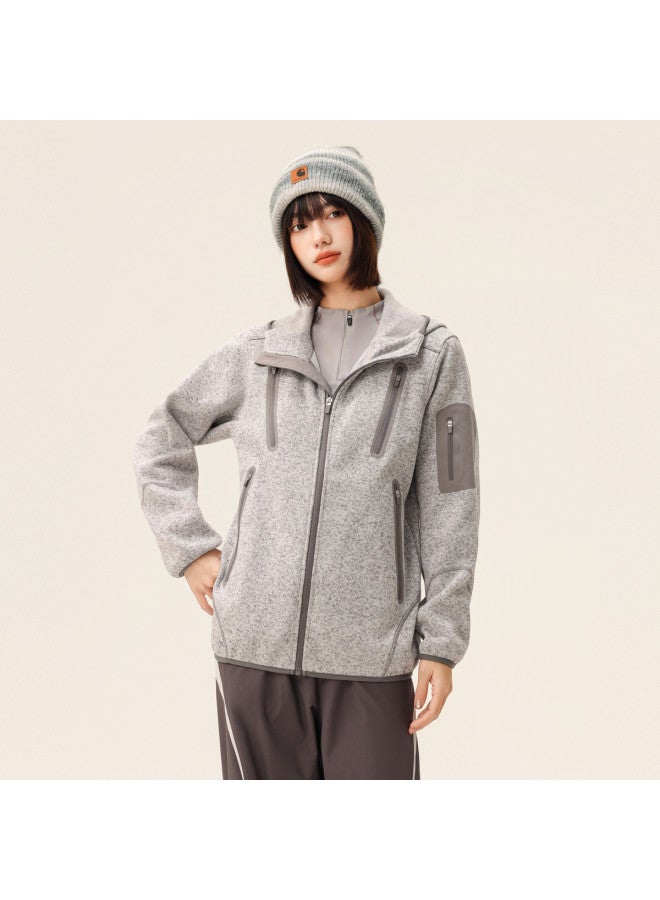 Flying in the snow Unisex Hooded Fleece Jacket 2025 Autumn New Couples Versatile Streetwear Home Casual Jacket - Image 3
