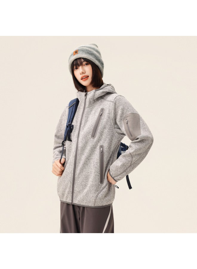 Flying in the snow Unisex Hooded Fleece Jacket 2025 Autumn New Couples Versatile Streetwear Home Casual Jacket - Image 2