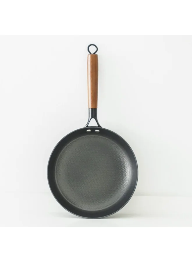 DANUBE HOME Chef'S Delight Light Cast Iron Wok Pan Non Stick Surface Durable And Heat Efficient Perfect For Stir Frying And Deep Frying Ideal For Home Kitchens -28Cm