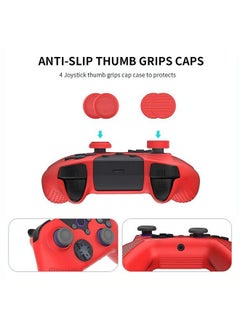 Geekria Handle Protective Cover Compatible With Luna Controller Antithrow Handle Protective Silicone Cover Compatible For Luna Wireless Controller (Red)  - Image 3