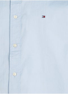 TOMMY HILFIGER Men's Core Flex Poplin Shirt - Cotton, Blue  - Image 5